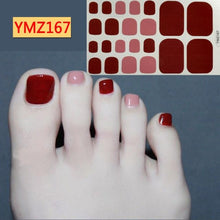 Load image into Gallery viewer, Shiny Toenail Sticker Full Cover Feet Decorations Mixed Patterns Nail Wraps Beauty Design Waterproof Toenail Art Manicure Toe Nail Polish Stickers Glitter Toenail Nail Polish Strips Decals Full Wraps Self Adhesive Toe Nail Tip Full Toe Nail Wraps