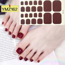 Load image into Gallery viewer, Shiny Toenail Sticker Full Cover Feet Decorations Mixed Patterns Nail Wraps Beauty Design Waterproof Toenail Art Manicure Toe Nail Polish Stickers Glitter Toenail Nail Polish Strips Decals Full Wraps Self Adhesive Toe Nail Tip Full Toe Nail Wraps