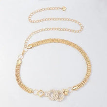 将图片加载到图库查看器,Shiny Women Metal Belt Luxurious Gold Dress Chain Belts Elegant Polished Adjustable Metal Mirror Waist Belt