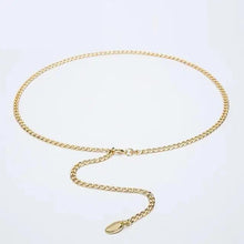 将图片加载到图库查看器,Shiny Women Metal Belt Luxurious Gold Dress Chain Belts Elegant Polished Adjustable Metal Mirror Waist Belt