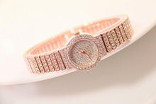 将图片加载到图库查看器,Shiny Women Watches Luxury Small Dial Rose Gold Watches Ladies Stainless Steel Iced Out Watch With Quartz Movement Crystal Rhinestone Diamond Watches For Women Stainless Steel Elegant Women Wristwatch
