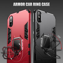 将图片加载到图库查看器,Shockproof Armor Case For iPhone XR iPhone X Xs Xs Max Stand Holder Ring Phone Cover for iPhone 6 6S 6PLUS 7 8 plus Slim Durable Soft Anti-Scratch 360 Degree Rotating Ring Holder Kickstand Protective With Magnetic Case