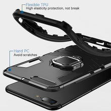 将图片加载到图库查看器,Shockproof Armor Case For iPhone XR iPhone X Xs Xs Max Stand Holder Ring Phone Cover for iPhone 6 6S 6PLUS 7 8 plus Slim Durable Soft Anti-Scratch 360 Degree Rotating Ring Holder Kickstand Protective With Magnetic Case