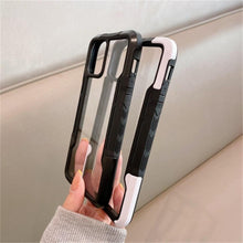 Load image into Gallery viewer, Shockproof Phone Case For iPhone 12 11 13 Pro Max Transparent Case For iPhone 11 12 13 Hard Soft Full Cover 360 Degree Protective Cover Simple Luxury Design Shiny iphone cover