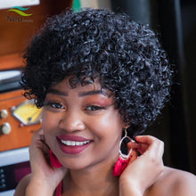 Load image into Gallery viewer, Short Curly Human Hair Wigs Pixie Cut Wigs Lace Front Wigs for Women Remy Hair Wig for Women Pre Plucked with Baby Hair Wigs For Black Women Gifts for Girlfriends