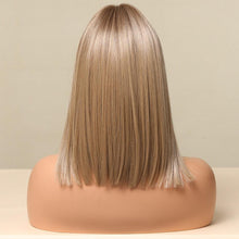 Load image into Gallery viewer, Short Straight Lace Front Synthetic Wigs Blonde Shoulder Length Natural Wigs Daily Cosplay Party Wigs for Women Wigs For Black Women Wigs For Cosplay