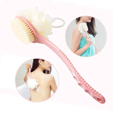 Load image into Gallery viewer, Shower Body Brush with Bristles and Loofah