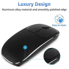 将图片加载到图库查看器,Silent White Slim 2.4G Wireless Rechargeable USB Portable Mouse Ultra Thin 1600DPI Noiseless Ergonomic Mice For Laptop