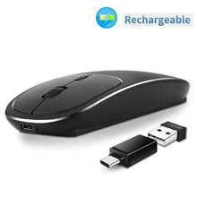将图片加载到图库查看器,Silent White Slim 2.4G Wireless Rechargeable USB Portable Mouse Ultra Thin 1600DPI Noiseless Ergonomic Mice For Laptop