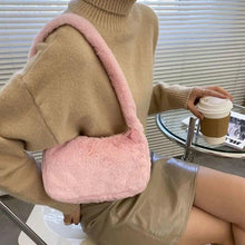 Load image into Gallery viewer, Simple And Stylish Women Soft Plush Winter Furry Shoulder Bags For Ladies And Girls Designer Clutch Handbag For Female
