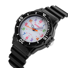 Load image into Gallery viewer, Simple Casual Kids Watches 5bar Waterproof Quartz Wristwatches Kids Clock Analog Watch Waterproof Time Teaching Boys Girls Watch Soft Band Learning Time Wrist Watch