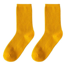 Load image into Gallery viewer, Simple Colorful Solid Color Socks Girls Candy Color Fashion Socks Spring And Autumn 100% Cotton Socks Female Socks Crew Socks Running Socks For Men And Women
