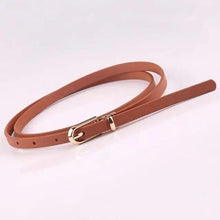 Load image into Gallery viewer, Simple Cute Leather Belts Candy Color Thin Skinny Waistband Classic Adjustable Fashion Women Belts