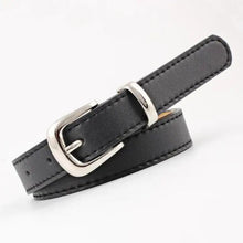 Load image into Gallery viewer, Simple Double Round Buckle PU Leather Waist Strap Vintage Design Double O-Ring Buckle Women Leather Belt For Jeans And Dresses