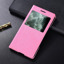 Load image into Gallery viewer, Simple Flip Ultra Thin Window Cover Leather Phone Case For iPhone 14 13 12 11 Pro Mini Luxury Leather Wallet Case Flip Cover Classic Simple iphone case