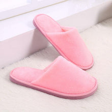 将图片加载到图库查看器,Simple Solid Soft Plush Slippers For Men And Women Winter Warm Indoor Non-slip Slippers Shoes Comfortable Memory Foam Slippers For Women's And Men's Casual House Shoes
