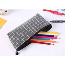 Load image into Gallery viewer, Simple Striped Color Design Pencil Cases For Students Retro Large Capacity Stationery School Pouch