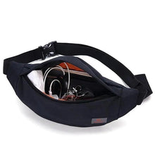 将图片加载到图库查看器,Simple Style Fanny Pack for Running Cycling Workout Men Women Waist Pouch Bag Black Classic Women Belt Bag Pouch For Money Phone Black Bum Hip Bag