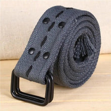 Load image into Gallery viewer, Simple Unisex Waistbands Retro Adjustable One Size Cotton Strap Metal Buckle 116cm Belts For Men