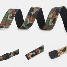 Load image into Gallery viewer, Simple Unisex Waistbands Retro Adjustable One Size Cotton Strap Metal Buckle 116cm Belts For Men