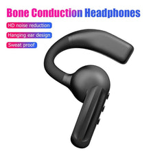 将图片加载到图库查看器,Single-Ear Sports Waterproof Car Earphone Ultra Standby Bluetooth-Compatible Headset Bone Conduction Ear Hook Headphone Sports Headphones Wired Gaming Earbuds Monitor Earphones with Mic, Stereo Sound Volume Control and Detachable Microphone