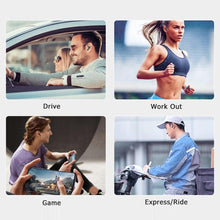 将图片加载到图库查看器,Single-Ear Sports Waterproof Car Earphone Ultra Standby Bluetooth-Compatible Headset Bone Conduction Ear Hook Headphone Sports Headphones Wired Gaming Earbuds Monitor Earphones with Mic, Stereo Sound Volume Control and Detachable Microphone