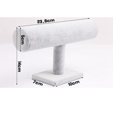 Load image into Gallery viewer, Single Tier Velvet Bracelet Chain Watch T-Bar Rack Jewelry Hard Display Stand Holder Jewelry Organizer High Quality Display Stand Jewelry Display Stand Pendant Jewelry Holder For Watch Bracelets