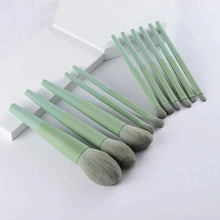 Load image into Gallery viewer, Sizzling 11/8pcs Natural Hair Green Makeup Brushes Foundation Powder Eyeshadow Eyebrow Brush Set Profesional Cosmetic Tool