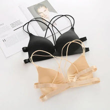 Load image into Gallery viewer, Sizzling Back Beautify Ladies Front Closure Wire Free Fashion Bra Padded Lingerie Bralette Gather Push Up Seamless Bra For Female
