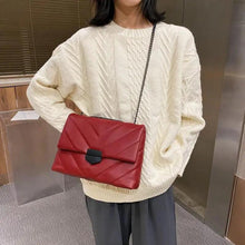 将图片加载到图库查看器,Sizzling Embroidery Thread Small PU Leather Crossbody Bags For Women And Girls Trending Female Shoulder Handbags