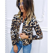 Load image into Gallery viewer, Sizzling Stylish Women's Long Sleeve Jacket Sweater Top Ladies Casual Leopard Print, Cardigan Zipper, Short Outwear, Coat Jacket