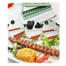 将图片加载到图库查看器,Skewers Kebab Maker Grill Barbecue Stringer Box Machine Beef Meat Vegetables Grill Outdoor BBQ Gadget Useful BBQ Accessories Non-Sticky Barbecue Manual Skewer Press Food Grade Grill Kitchen Accessories