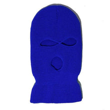 Load image into Gallery viewer, Ski Mask Knitted Face Cover Winter Balaclava Full Face Mask for Winter Outdoor Sports Winter Three 3 Hole Balaclava Knit Hat Ski Mask 3-Hole Knit Hat Full Face Cover Balaclava Hats Funny Party Embroidery Beanies Caps Hole Knitted Full Face Cover