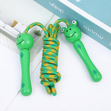 Load image into Gallery viewer, Skipping Rope With Wooden Handles Braided Tangle-Free Cable Skipping Rope For Fun And Fitness Jumping Rope For Kids Youth Beginners Jump Ropes Toys Wooden Handle Cotton Ropes Cute Animals Jump Rope