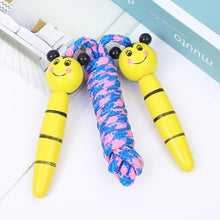 Load image into Gallery viewer, Skipping Rope With Wooden Handles Braided Tangle-Free Cable Skipping Rope For Fun And Fitness Jumping Rope For Kids Youth Beginners Jump Ropes Toys Wooden Handle Cotton Ropes Cute Animals Jump Rope