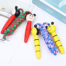 Load image into Gallery viewer, Skipping Rope With Wooden Handles Jumping Rope Men Women Adjustable Sports Braided Tangle-Free Jump Rope Cable Fitness Skipping Jumping Rope For Kids Youth Beginners Jumpropes Bulk Set Toys Wooden Handle Cotton Ropes Cute Animals Jumprope