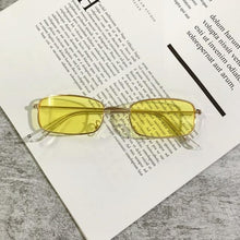 Load image into Gallery viewer, Slender Square Sunglasses Retro Metal Frame Square Sunglasses Small Vintage & Retro Style Sunglasses Shades Of Rectangle Sunglasses For Women Classic Vintage & Metal Square Frame Sun Glasses Eyewear For Men & Women