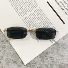 Load image into Gallery viewer, Slender Square Sunglasses Retro Metal Frame Square Sunglasses Small Vintage & Retro Style Sunglasses Shades Of Rectangle Sunglasses For Women Classic Vintage & Metal Square Frame Sun Glasses Eyewear For Men & Women
