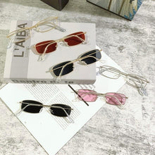 Load image into Gallery viewer, Slender Square Sunglasses Retro Metal Frame Square Sunglasses Small Vintage & Retro Style Sunglasses Shades Of Rectangle Sunglasses For Women Classic Vintage & Metal Square Frame Sun Glasses Eyewear For Men & Women