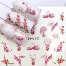 Load image into Gallery viewer, Sliders For Nails Winter Nail Stickers Elk Wolf Animal Sticker Figure Art Transfer Flowers Butterflies Watermark Water Slider Art Nail Stickers Sexy Girl Designs Comics Water Transfer Decals Manicure Lips Nail Art Decorations Slider Nail Art Stickers