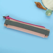 将图片加载到图库查看器,Slim Leather Unique Design Pencil Case Book Holder Pouch With Elastic Band For Notebook Fashion School Pen Case