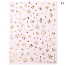 将图片加载到图库查看器,Sliver Bronzing Christmas Slider Nail Art 3D Decals Decoration Snowflake Nail Art Sticker Manicures Transfer Foil Xmas Gift Nails Snowflake Nail Art Stickers Decals Christmas Nail 3D Self Adhesive Nail Stickers for Acrylic Nails Snowflake