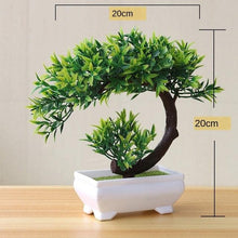 将图片加载到图库查看器,Small Green Artificial Pot Decor Bonsai Green Fake Flowers Potted Ornaments for Home Garden Decor Party Hotel Decor