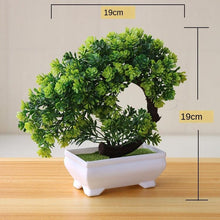 将图片加载到图库查看器,Small Green Artificial Pot Decor Bonsai Green Fake Flowers Potted Ornaments for Home Garden Decor Party Hotel Decor