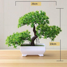 将图片加载到图库查看器,Small Green Artificial Pot Decor Bonsai Green Fake Flowers Potted Ornaments for Home Garden Decor Party Hotel Decor