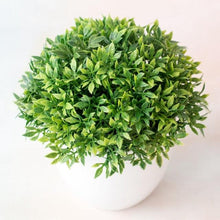 将图片加载到图库查看器,Small Green Artificial Pot Decor Bonsai Green Fake Flowers Potted Ornaments for Home Garden Decor Party Hotel Decor