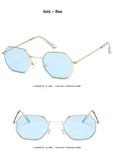 将图片加载到图库查看器,Small Polygon Women Men Sunglasses Delicate Metal Polygon Sunglasses For Women Classic Retro Small Size Frame Women Sunglasses Design Glasses for Men