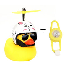 将图片加载到图库查看器,Small Yellow Bike Duck Bicycle Bell Luminous Airscrew Helmet Duck Ducky Bicycle Wind Motor Riding Cycling Lights Horn Rubber Duck Toy Car Ornaments Yellow Duck Car Dashboard Decorations Squeeze Duck Bicycle Horns With Propeller Helmet