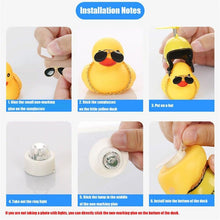 将图片加载到图库查看器,Small Yellow Bike Duck Bicycle Bell Luminous Airscrew Helmet Duck Ducky Bicycle Wind Motor Riding Cycling Lights Horn Rubber Duck Toy Car Ornaments Yellow Duck Car Dashboard Decorations Squeeze Duck Bicycle Horns With Propeller Helmet