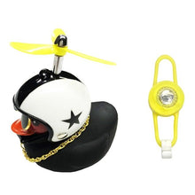 将图片加载到图库查看器,Small Yellow Bike Duck Bicycle Bell Luminous Airscrew Helmet Duck Ducky Bicycle Wind Motor Riding Cycling Lights Horn Rubber Duck Toy Car Ornaments Yellow Duck Car Dashboard Decorations Squeeze Duck Bicycle Horns With Propeller Helmet